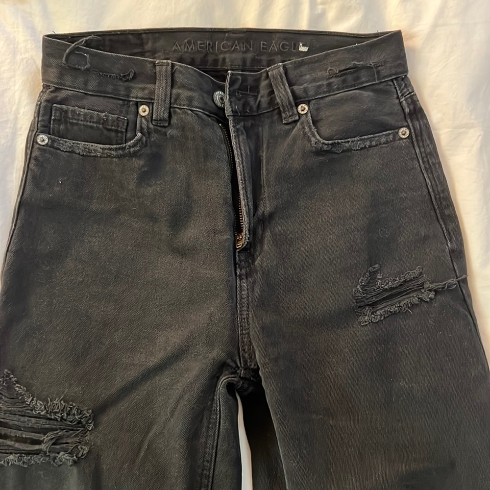 American Eagle black boyfriend jeans